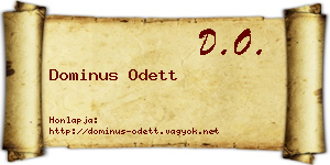 Dominus Odett névjegykártya